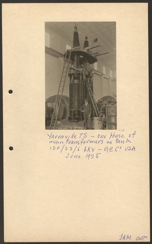 Yarraville Transmission Station, 1925