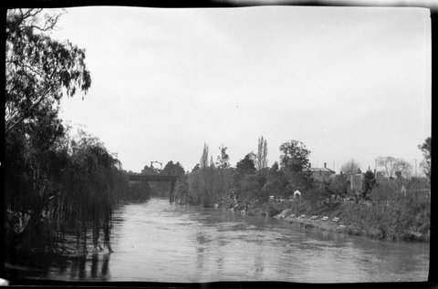 Collection of flexible base negatives showing the Yarra River in flood, 1920–30