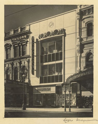 Copolov's furniture and carpet centre, Swanston Street, Melbourne, 1934–51