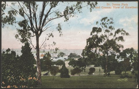 St. James Park and general view of Hawthorn, 1906?