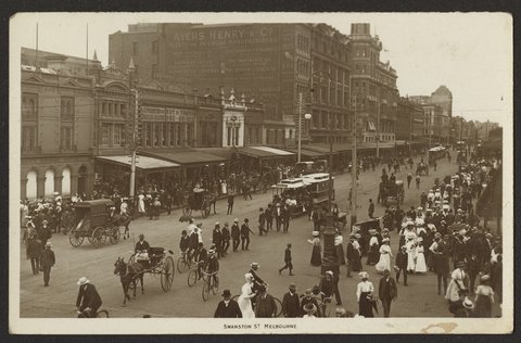Swanston Street, Melbourne, 1900?