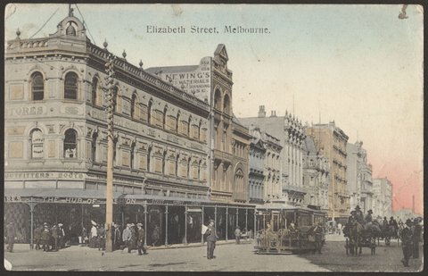Elizabeth Street, Melbourne, 1890?
