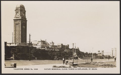 Catani Memorial Clock Tower & Esplanade, St Kilda, 1920s