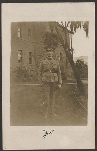 "Joe", outside Victoria Baracks, St. Kilda Road, 1905–22