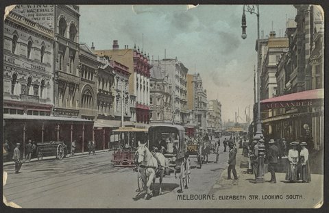 Melbourne. Elizabeth Str. Looking south, 1910?