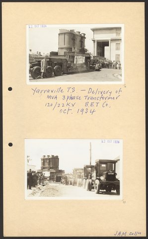 Yarraville Transmission Station - construction, 1922–34