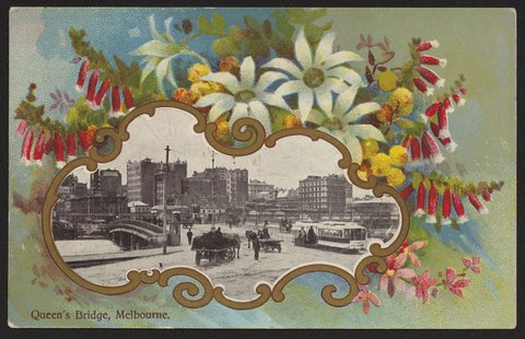 Queen's bridge, Melbourne, 1906?