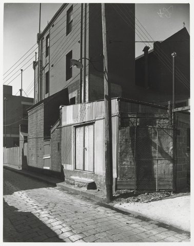 Griffin Lane - east side, looking south from corner of Little Lonsdale Street, 1950