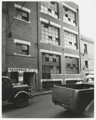 Leichardt Street - west side, near Lonsdale Street corner, 1950
