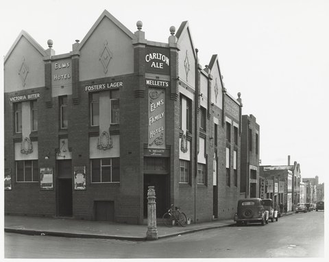Spring Street - west side, Elms Hotel, 1950