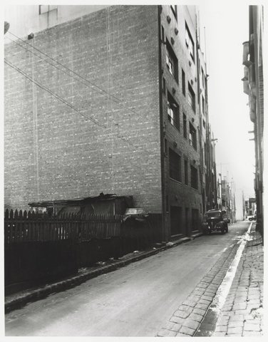 George Lane - west side, near corner with Little Lonsdale Street, 1950
