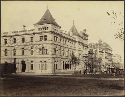 Menzies' Hotel, corner of Bourke and William Streets, Melbourne, 1888?