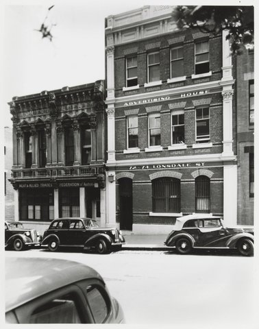 Lonsdale Street - north side, nos. 72-78, 1950