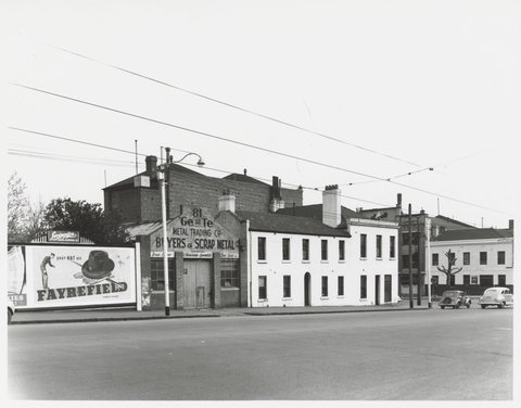 La Trobe Street - south side, looking at Exhibition Street corner, 1950