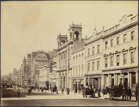 View of Collins Street south side from near Queen Street, 1888?