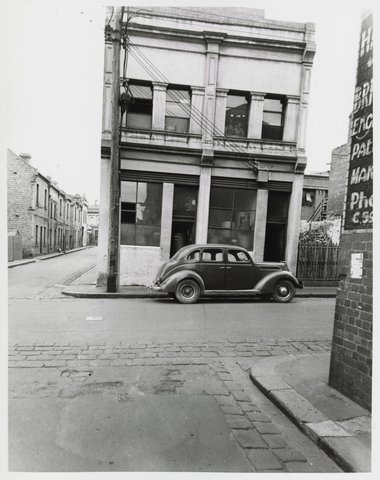 Little Lonsdale Street - north side, at corner with McCormac Place, 1950