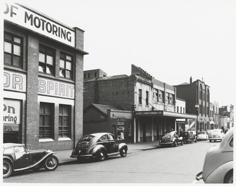 Spring Street - west side, at corner with Surry Place, 1950
