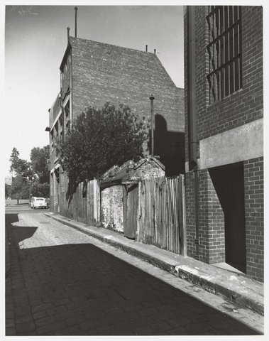 Surry Place - south side, looking towards Spring Street, 1950