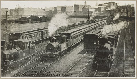 WHERE SIX TRAINS MEET. MELBOURNE SUBURBAN RAILWAYS, 1905–28