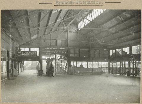 Spencer St.Station. [View of entrance to Suburban Trains, platforms 7 &8], 1905–28