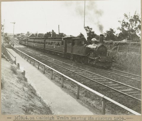 M.314. on Oakleigh Train leaving Hawksburn, 1904