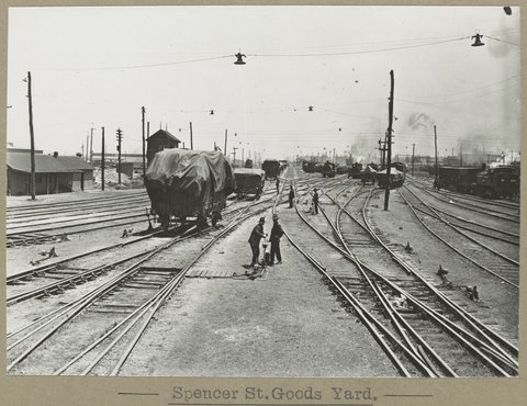 Spencer St.Goods Yard. [Viewed from centre of tracks.], 1905–28