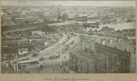 Flinders St. [Bird's-eye view.], 1905–28
