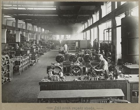 Jolimont repair sheds. [Interior.], 1905–28