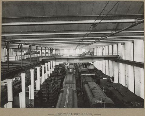Jolimont car sheds. [Interior.], 1905–28