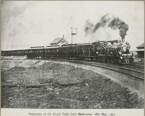 Departure of the Royal Train from Melbourne, 1901