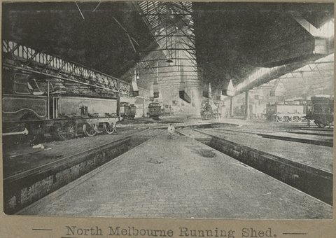 North Melbourne Running Shed. [Interior.], 1905–28