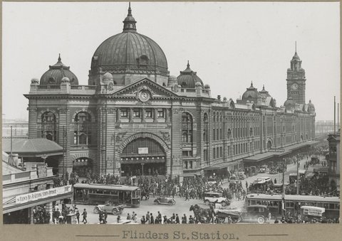 Flinders St.Station. [Viewed from St. Paul's corner.], 1905–28