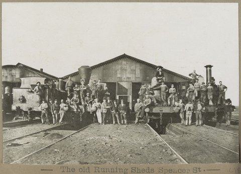 The old Running Sheds Spencer St, 1905–28