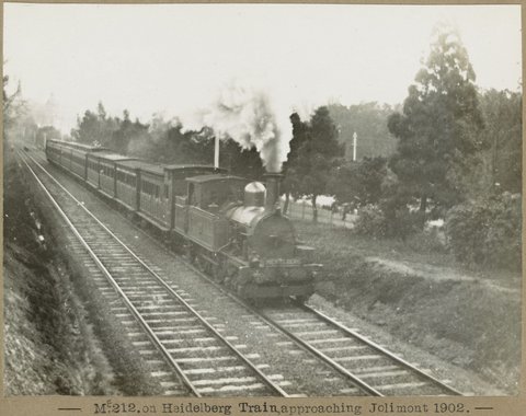 M.212.on Heildelberg Train approaching Jolimont, 1902