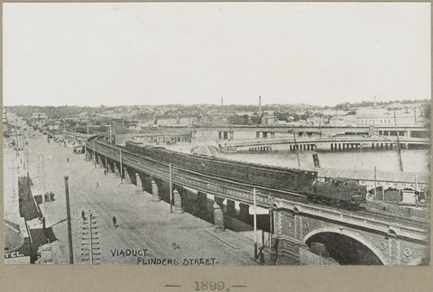 Viaduct Flinders Street, 1899