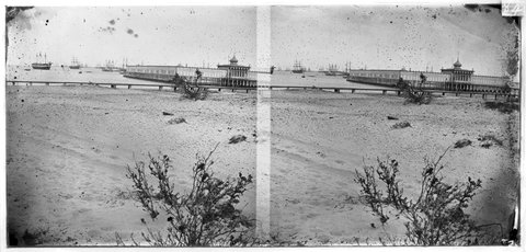 View at Sandridge, Hobson's Bay, 1860?