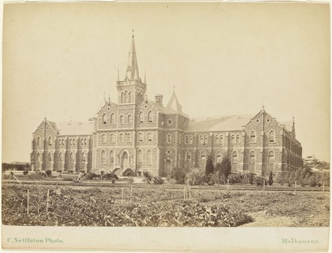 Deaf and Dumb Asylum, St. Kilda Road Melbourne, 1873?