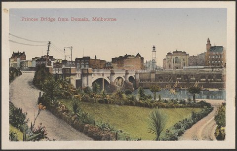 Princes Bridge from Domain, Melbourne, 1900–99