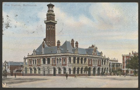 Fire Station, Melbourne, 1909?