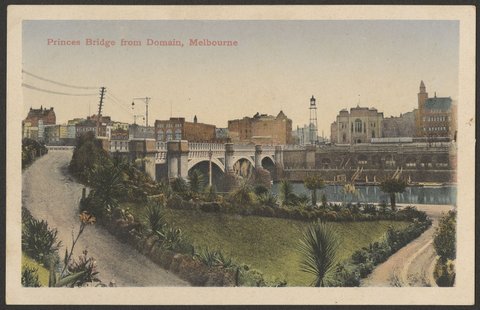 Princes Bridge from Domain, Melbourne, 1900–99