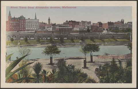 River Yarra from Alexandra Avenue, Melbourne, 1900–99