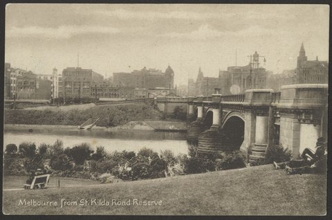 Melbourne from St. Kilda Road Reserve, 1900–99