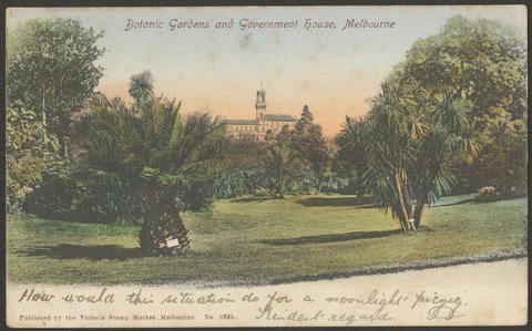 Botanic Gardens and Government house, Melbourne, c. 1905