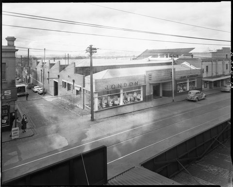 London Baby Carriages' factory and showroom at 153-175 Bridge Rd., Richmond, 1953?