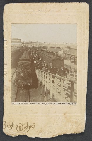 Flinders Street Railway Station, Melbourne, Vic, 1890?
