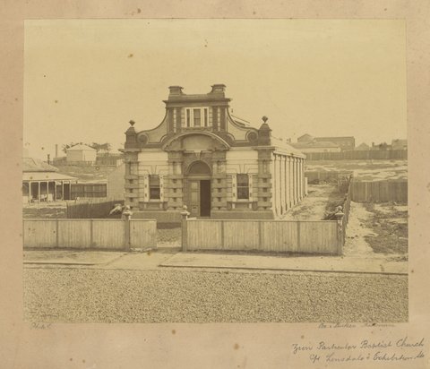 Zion Particular Baptist Church, Lonsdale Street, Melbourne, 1861