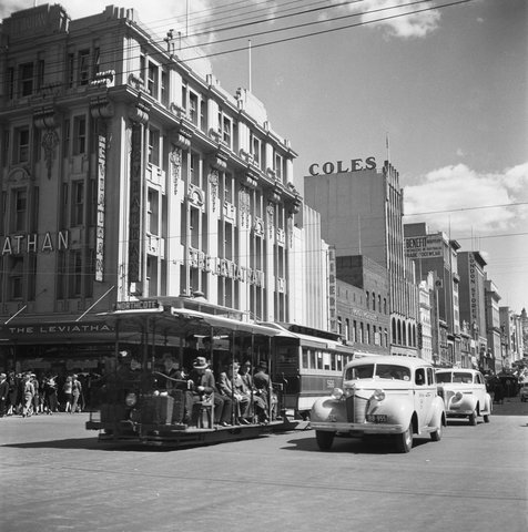 Collection of negatives showing Melbourne streets and surrounds, 1940–50