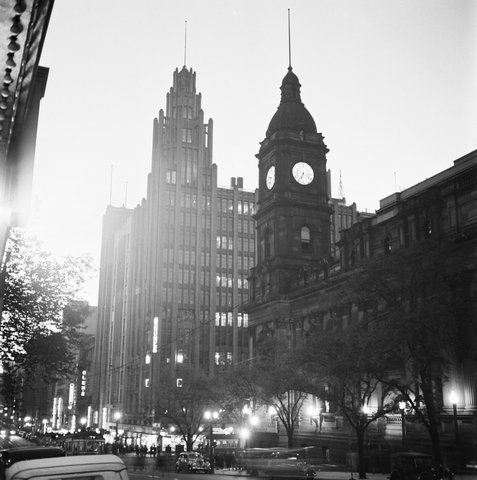Collection of negatives showing Melbourne streets and surrounds, 1940–50