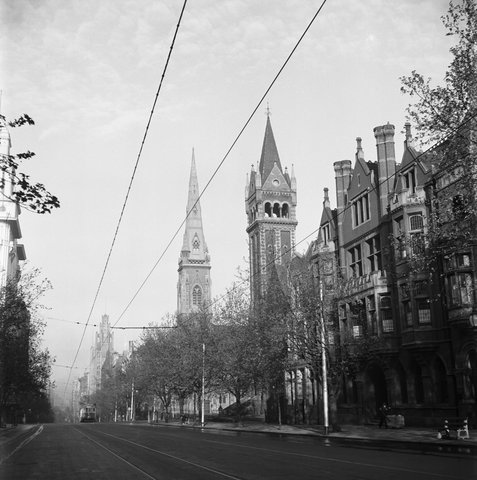 Collection of negatives showing Melbourne streets and surrounds, 1940–50