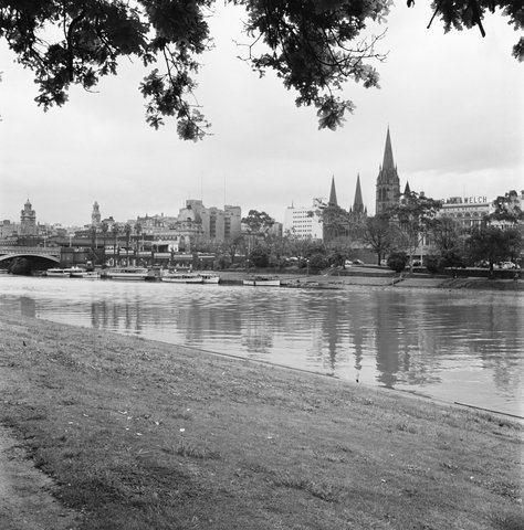 Collection of negatives showing Melbourne streets and surrounds, 1940–50